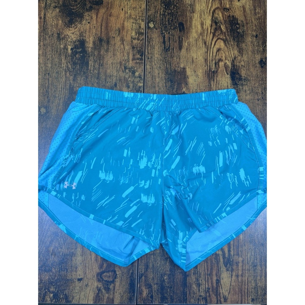 Under Armour Heatgear Shorts Womens Small Green Teal Running‎ Brief Liner